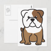 Bulldog Dog Cartoon Briefkaart (Voorkant / Achterkant)