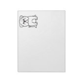 Bulldog Dog Cartoon Notitieblok (Linkerzijde)