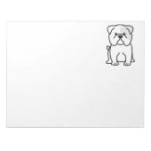 Bulldog Dog Cartoon Notitieblok (Voorkant)
