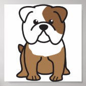 Bulldog Dog Cartoon Poster (Voorkant)