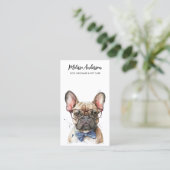Bulldog Dog Groomer Cute Puppy Pet Sitter Visitekaartje (Staand voorkant)
