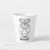 Bulldog Dog Latte Mok (Voorkant)