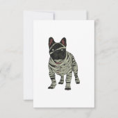 Bulldog Dog Mummy Halloween Costume Dog Lov RSVP Kaartje (Voorkant)