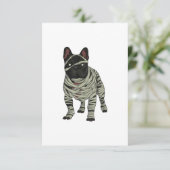 Bulldog Dog Mummy Halloween Costume Dog Lov RSVP Kaartje (Staand voorkant)