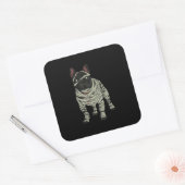 Bulldog Dog Mummy Halloween Costume Dog Lov Vierkante Sticker (Envelop)