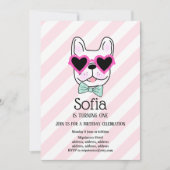 Bulldog, dog, pet verjaardagsfeestdag kaart (Voorkant)