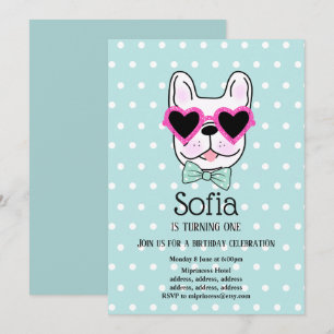 Bulldog, dog, pet verjaardagsfeestdag kaart