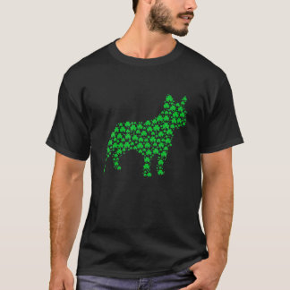 Bulldog Dog Shamrock St.Patrick's Day Puppy T-shirt