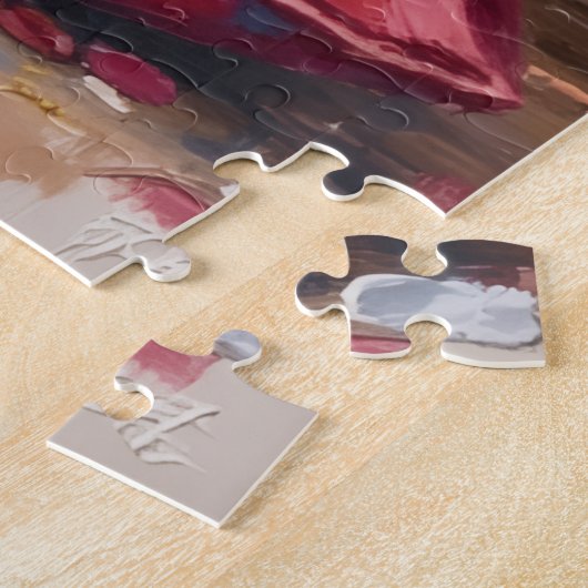 Bulldog Dog Valentine's Day Heart Ribbon Crown Legpuzzel (Zijkant)