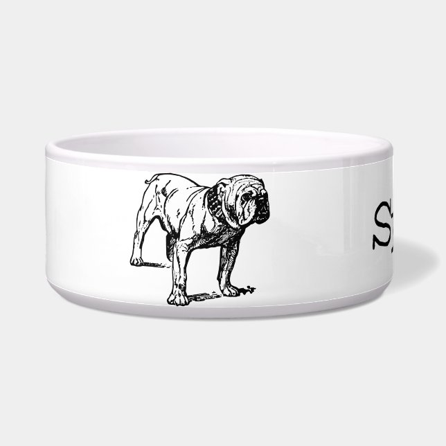 Bulldog Dog Voerbakje (Links)