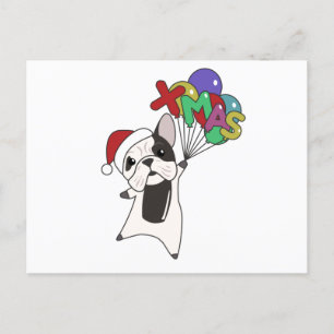Bulldog Dogs Merry KerstWinter Animals Briefkaart