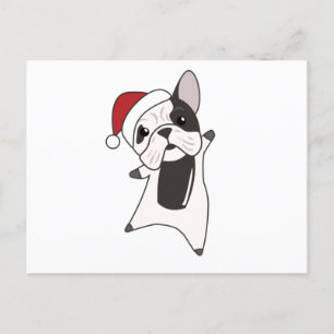 Bulldog Dogs Merry KerstWinter Animals Briefkaart