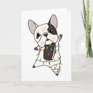 Bulldog Dogs Merry KerstWinter Animals Kaart