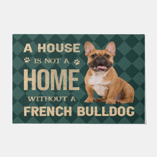 Bulldog Doormat, Bulldog Lover Welcome Mat (Voorkant)