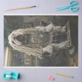 Bulldog Dreadlock Duke Decoupage Tissuepapier (Craft)