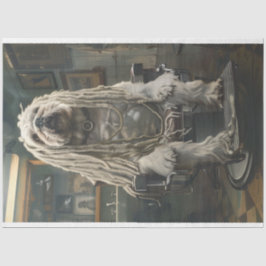 Bulldog Dreadlock Duke Decoupage Tissuepapier