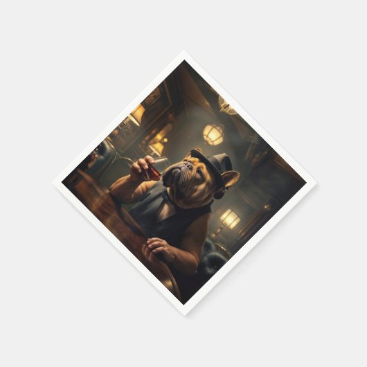 Bulldog Drink whisky in een 1920s Speakeasy Servet (Hoek)