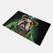 Bulldog Driving Bike St. Patrick's Day Deurmat (Schuin)