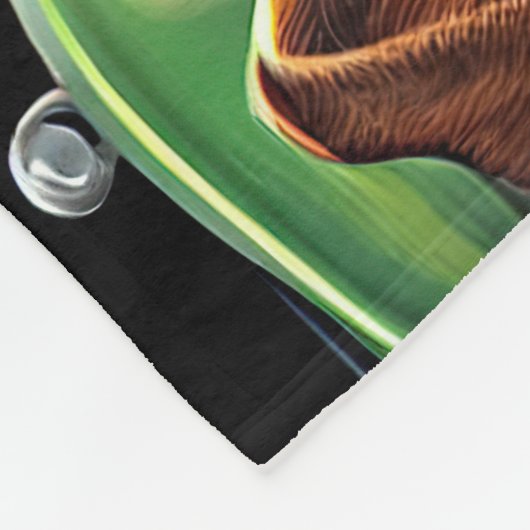 Bulldog Driving Bike St. Patrick's Day Fleece Deken (Hoek)