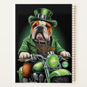 Bulldog Driving Bike St. Patrick's Day Planner (Achterkant)