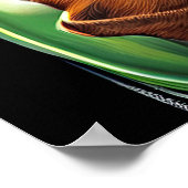 Bulldog Driving Bike St. Patrick's Day Poster (Hoek)