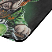 Bulldog Driving Bike St. Patrick's Day Snijplank (Hoek)