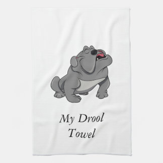 bulldog droolhanddoek theedoek