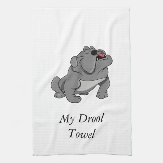 bulldog droolhanddoek theedoek (Verticaal)