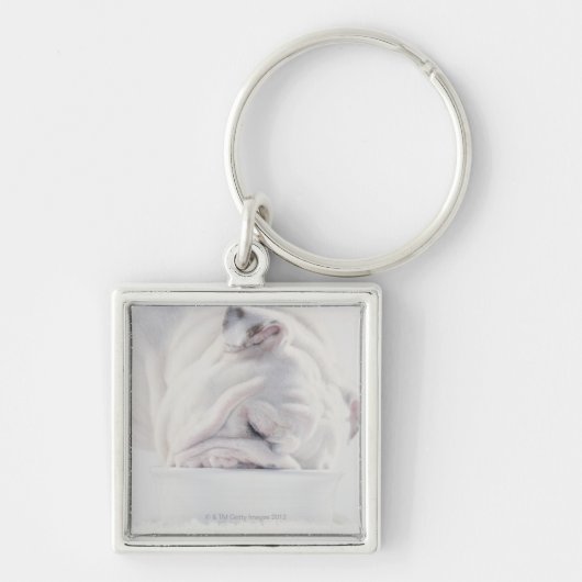 Bulldog Eating Sleutelhanger (Voorkant)