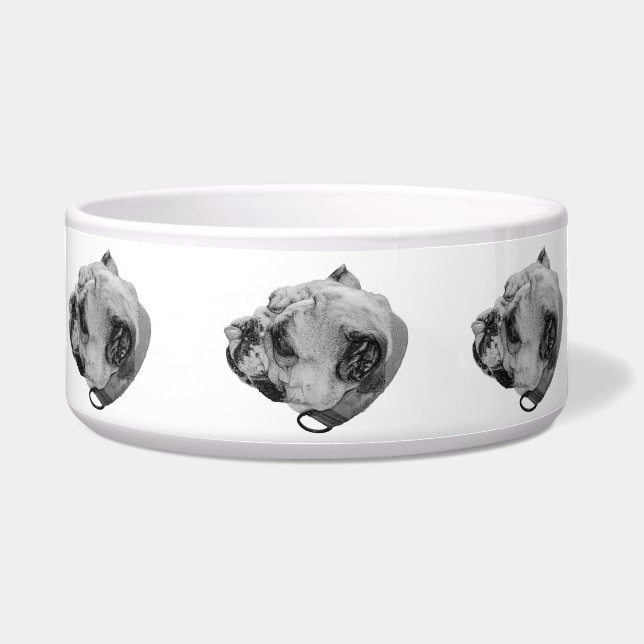Bulldog Eetgemak Voerbakje (Voorkant)