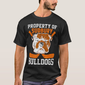 Bulldog Eigendom van Sudbury Bulldogs Huisdier Hon T-shirt