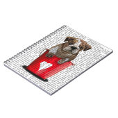 Bulldog Emmer Vol Liefde Rood Notitieboek (Linkerzijde)