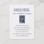 Bulldog en Great Dane - Funny Visitekaartje (Achterkant)