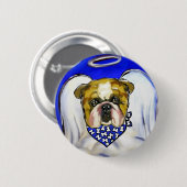 Bulldog Engel Ronde Button 5,7 Cm (Voorkant /achterkant)