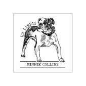 Bulldog Ex Libris Bibliotheekboek Rubberstempel (Afrduk)