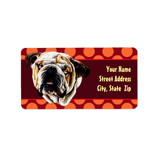Bulldog Face Etiket (Voorkant)
