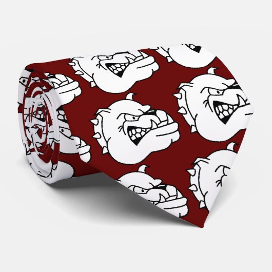 Bulldog Face Stropdas (Opgerold)