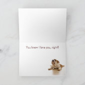 Bulldog Father's Day Card Kaart (Binnen)