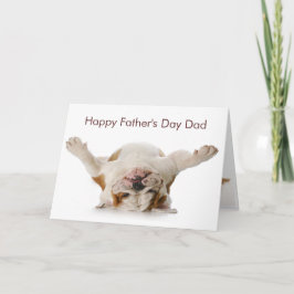 Bulldog Father's Day Card Kaart