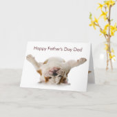 Bulldog Father's Day Card Kaart (Gele Bloem)