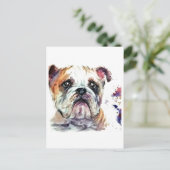 Bulldog Feestdagenkaart (Staand voorkant)