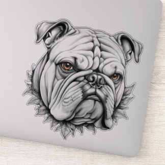 Bulldog Fierce & Loyal Design voor Hondenliefhebbe Sticker