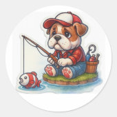 Bulldog Fishing Sticker (Voorkant)
