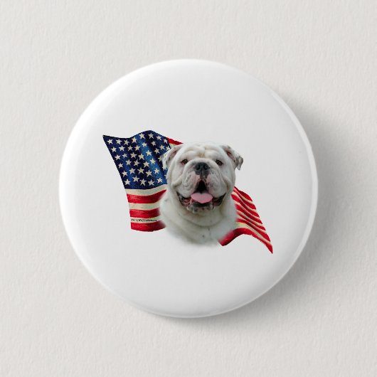 Bulldog Flag Ronde Button 5,7 Cm (Voorkant)