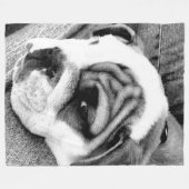 Bulldog Fleece Blanket Deken (Voorkant (Horizontaal))