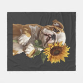 Bulldog fleece deken (Voorkant (Horizontaal))