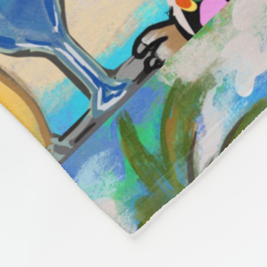 Bulldog Fleece Deken (Hoek)