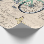  Bulldog Floral Bicycle Ephemera Ontkoppeling Cadeaupapier (Hoek)