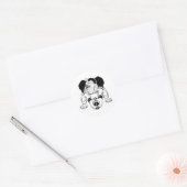 Bulldog Football Ronde Sticker (Envelop)