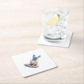 Bulldog Francés Colorido y Artístico  Kartonnen Onderzetters (Insitu)